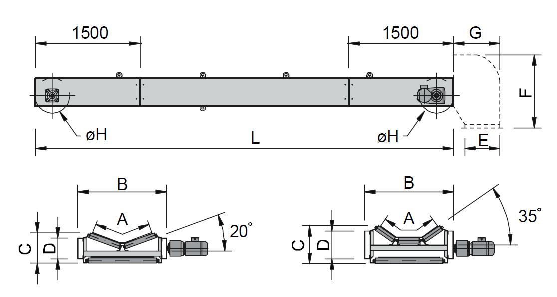 Crocus Belt conveyor specifications technical data